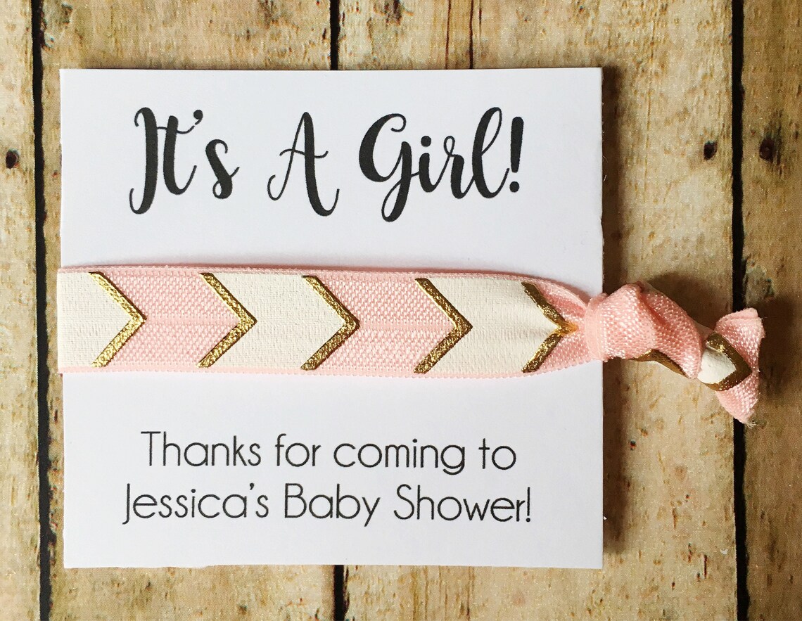 Girl Baby Shower Hair Tie Favors Girl Baby Shower Favors Etsy