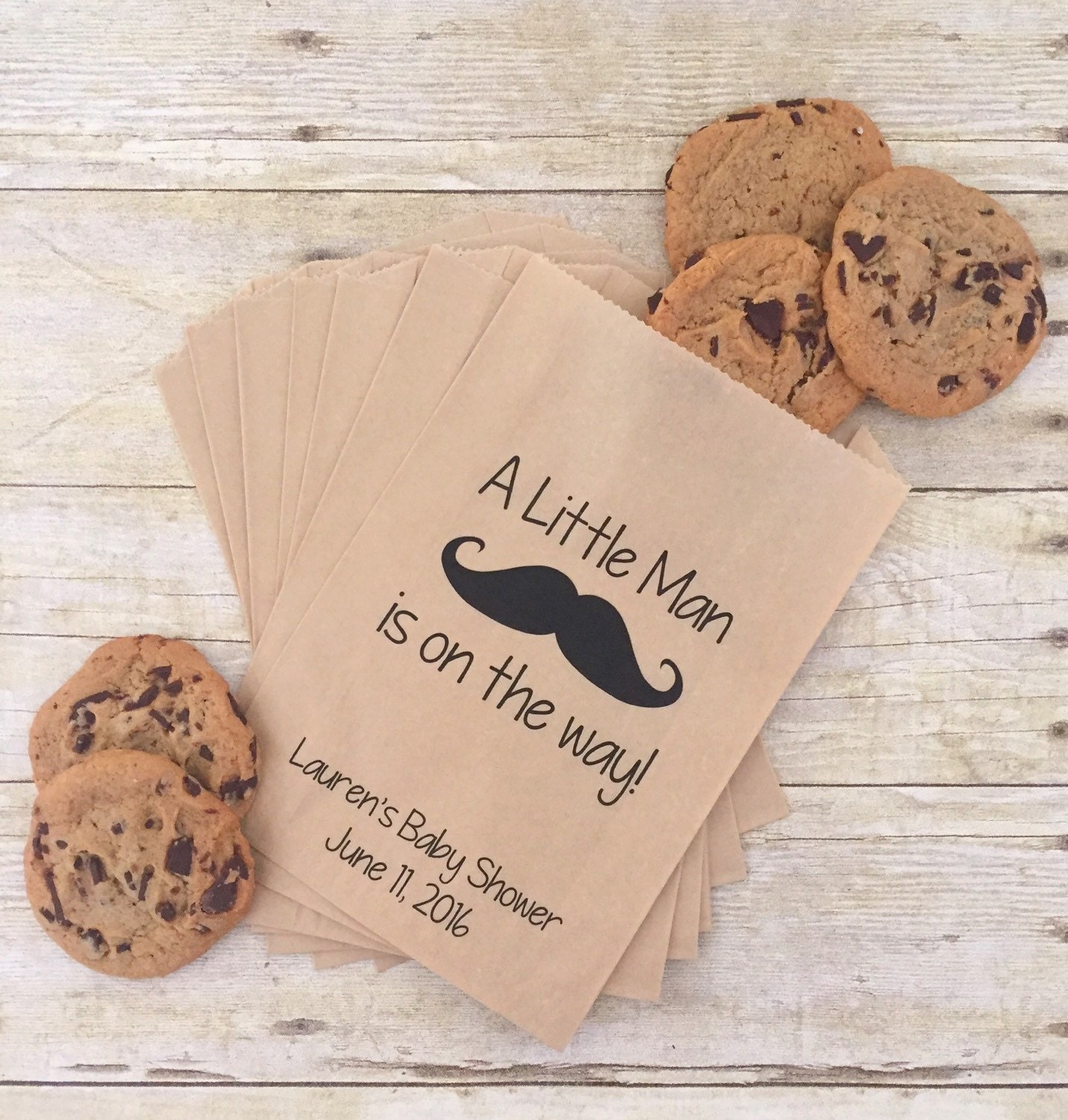 Mustache Baby Shower Treat Bags Little Man Baby Shower Team Etsy