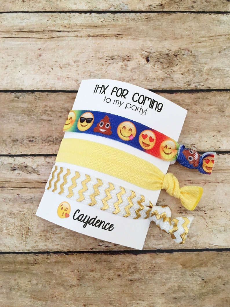 Emoji Party Favors Emoji Birthday Favor Emoji Hair Tie Hair image 0