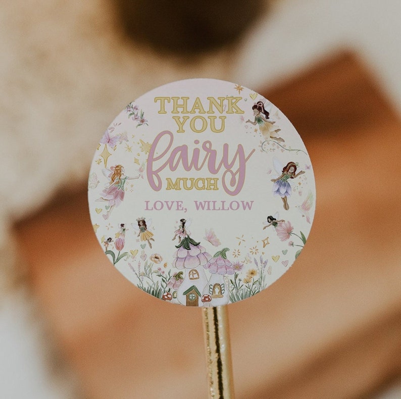 Fairy Birthday Party Favors, Magical Fairy Stickers, Fairy Princess ...