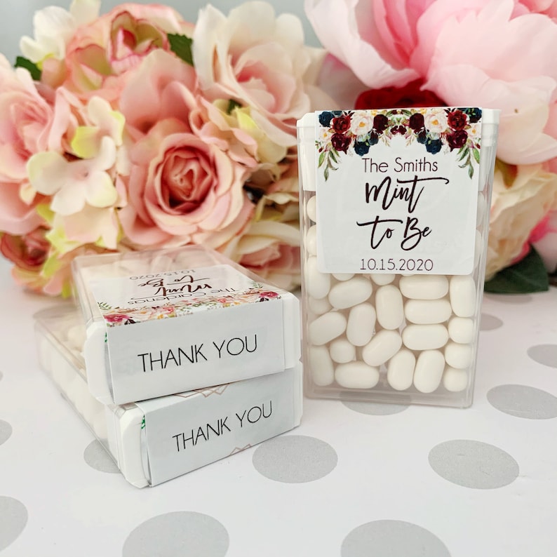 Wedding Favors Tic Tac Labels Mint to Be Bridal Shower Favor Etsy