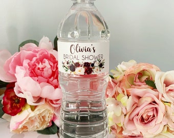 Etiquetas personalizadas impermeables para botellas de agua: regalos para bodas y despedidas de soltera