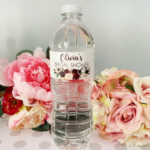 Custom Water Bottle Labels Water Bottle Stickers Wedding Etsy