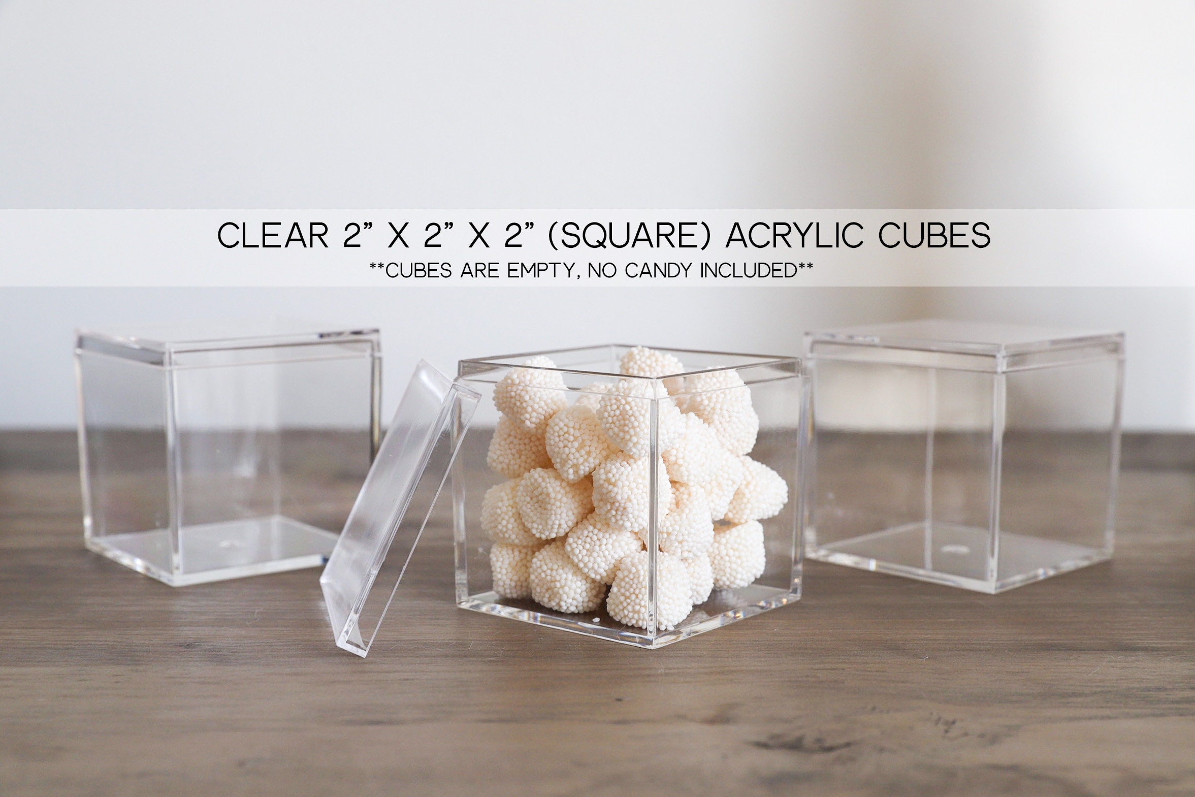 Small 1 Inch Clear Plastic Box with Magnified Cover