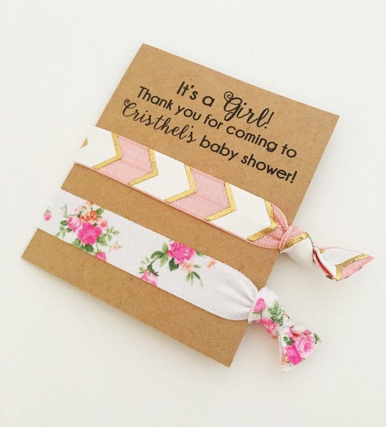 Baby Shower Favors Girl Baby Girl Shower Hair Tie Favors Etsy