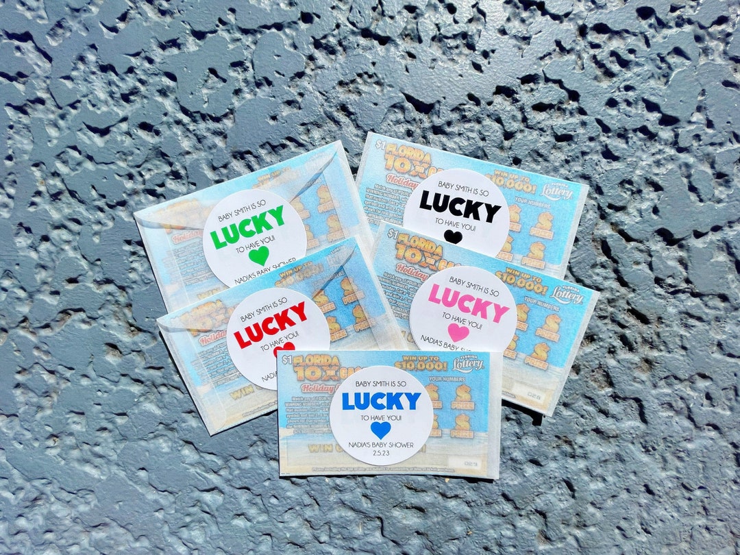 Lucky to Have You Baby Shower Lotto Favors, Baby Shower Lotto Ticket