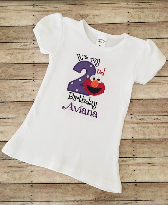 elmo 2nd birthday shirt girl