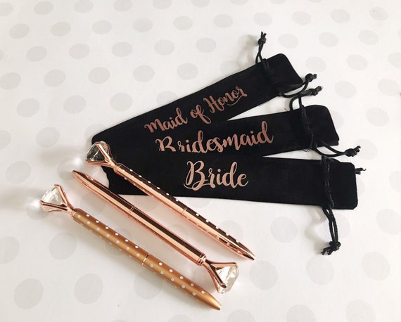 Diamond Pen Bridal Shower Favors, Bachelorette Party Favors
