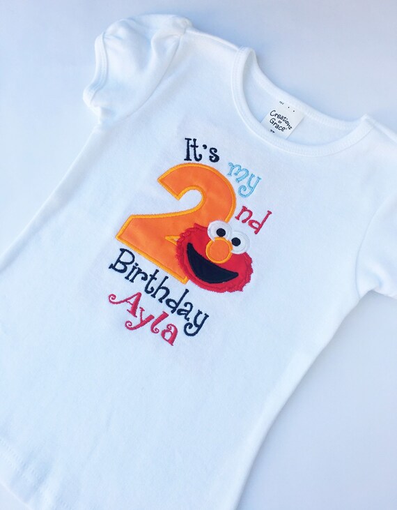 elmo 2nd birthday shirt girl