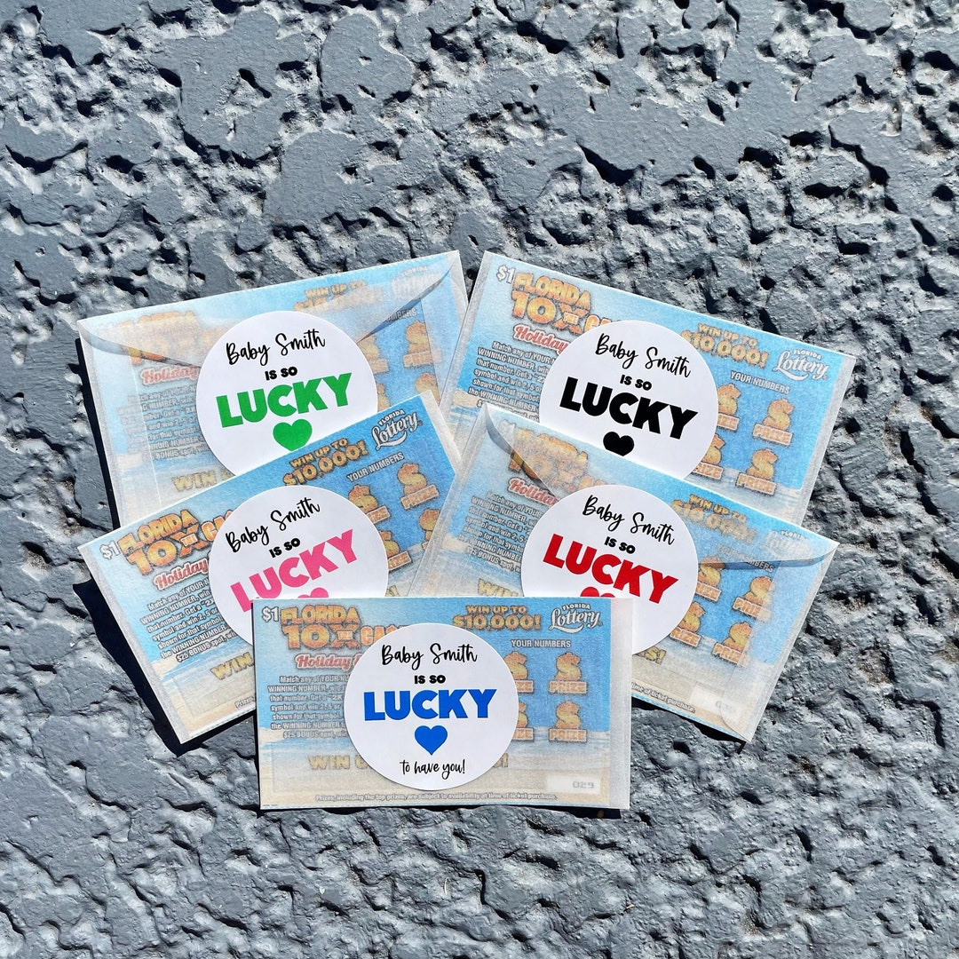 Lucky to Have You Baby Shower Lotto Favors, Baby Shower Lotto Ticket