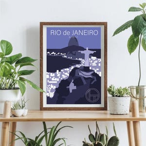 Rio de Janeiro Print/ Brazil Illustration /Rio Travel Poster/ Rio de Janeiro Painting/ minimalistic print/ rio wall art | DIGITAL DOWNLOAD