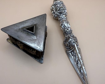 6" Phurba Silver plated with stand