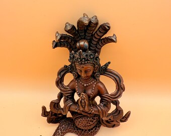 Naga Kayna Serpent Goddess 3.5" Copper Statue