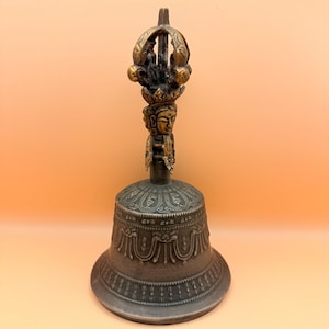 Handmade Tibetan 7-Metal Bell Bronze finish