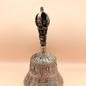 Handmade Tibetan 7-Metal Bell Silver finish