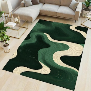 Wavy Rug,lines Rug,aesthetic Rug,minimalist Rug,topographic Rug,living ...