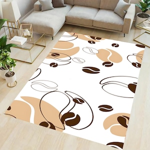 Coffee Rug,Coffee Bean Rug,Kitchen Rug,Coffee Lover Decor,Minimalist Rug,Art Rug,Living Room Rug,Home Decor,Kids Room Rug,Gift For Her