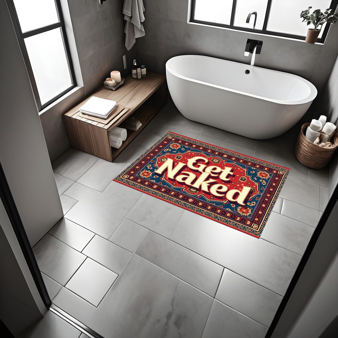 Get Naked Bathroom Rug