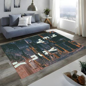 New York Rug, Metropolitan Rug, Street Art Rug,Cityscape Rug,Urban Decor,City Rug,Minimalist Rug,Living Room Rug,Kitchen Rug,Kids Room Rug