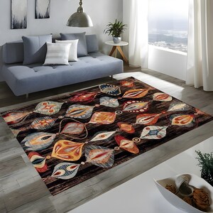 Modern Area Rug,Boho Carpet,Colorful Rug,Abstract Mat,Ethnic Decor Rug,Living Room Rug,Home Decor,Kitchen Rug,Kids Room Rug,Gift for her
