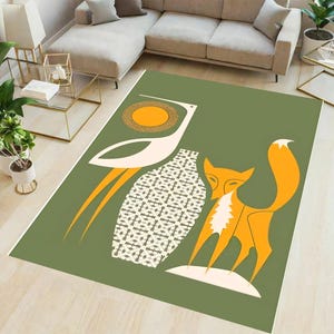 Animal rug,Minimalist rug,Modern art rug,Custom rug,Decorative rug,Living Room Rug,Modern Home Decor,Kitchen Rug,Kids Room Rug,Gift For Son