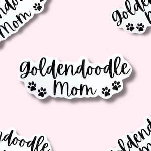 Goldendoodle Mom Sticker, Goldendoodle Sticker, Dog Sticker, Waterproof Sticker, for Laptop, for Water Bottle, Gifts for Dog Lover