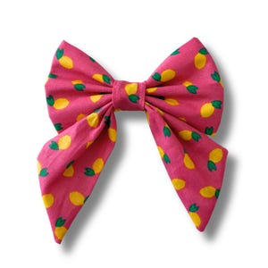 Lemons Dog Bow Tie, Lemon Cat Bow Tie, Summer Dog Bow Tie, Spring Dog Bow Tie, Dog Bow tie, Handmade Dog Bow, for Dog Collar, Pet Gift