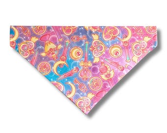Handmade Magical Girl Dog Bandana, Anime Dog Bandana, Sailor Moon Bandana, Handmade Pet Accessory, Gift for Pet Owner, Gift for Dog Owner