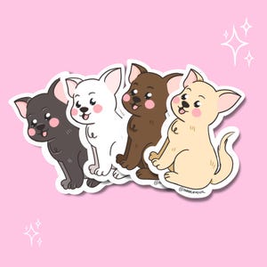 Chihuahua Dog Sticker: Waterproof Decal for Laptop, Water Bottle