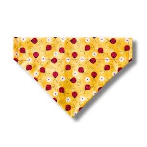 Handmade Lady Bug Dog Bandana, Summer Dog Bandana, Spring Dog Bandana, Handmade Pet Accessory, Gift for Pet Owner, Gift for Dog Owner