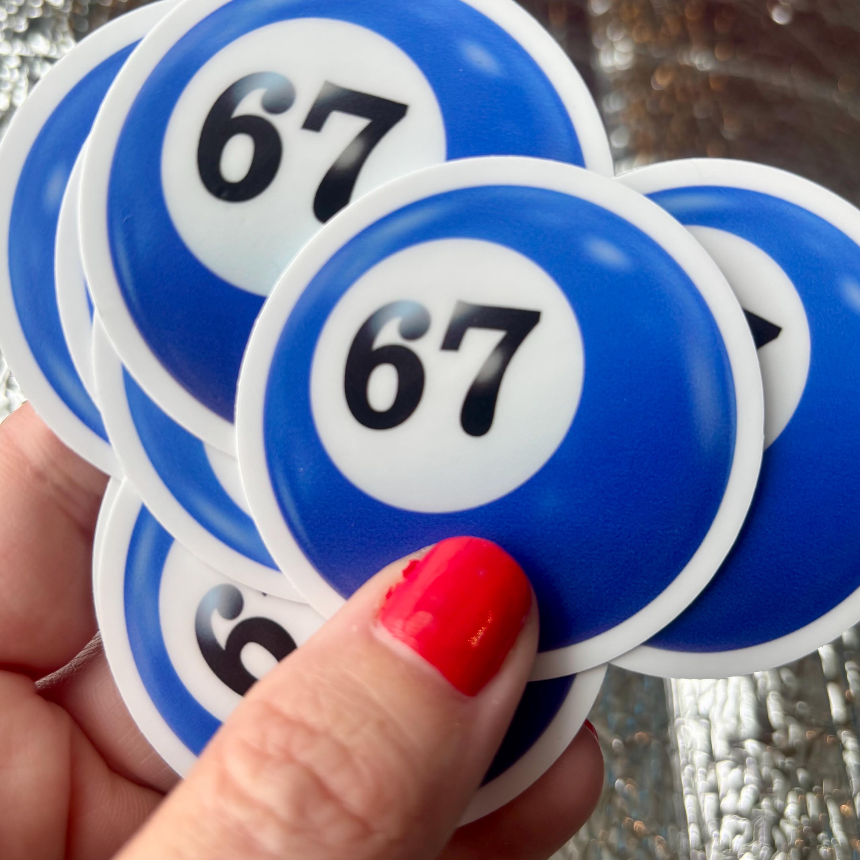 Funny 67 Pool Ball Sticker – Six Seven Meme Humor Vinyl Sticker - Etsy