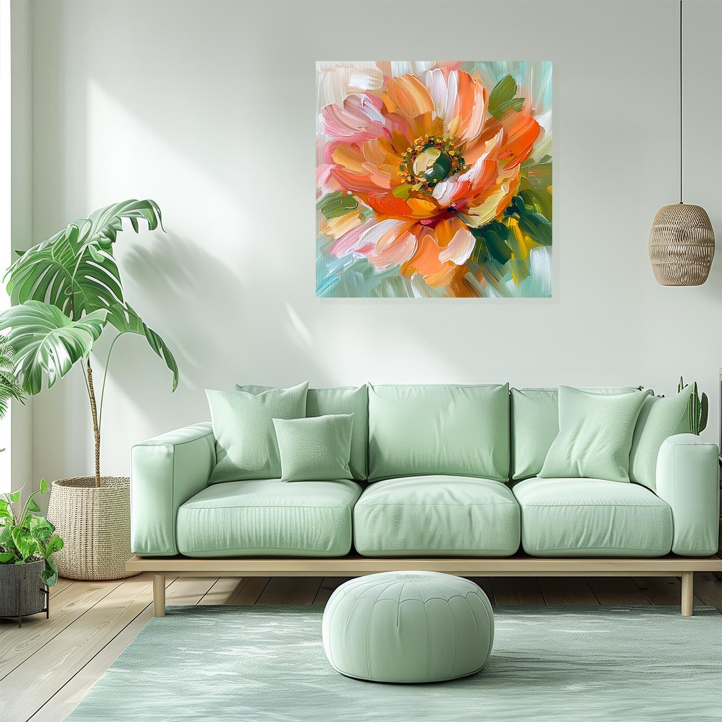 Peony Wall Art, Canvas or Poster, Floral Contemporary Decor, Living ...