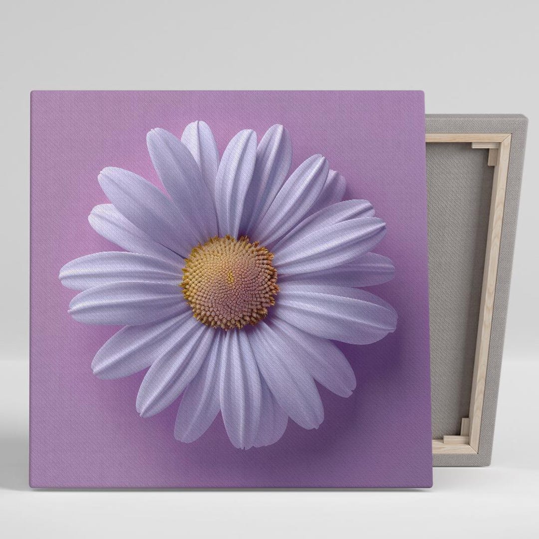 Daisy Wall Art, Canvas or Poster, Floral Minimalist Decor, Living Room ...