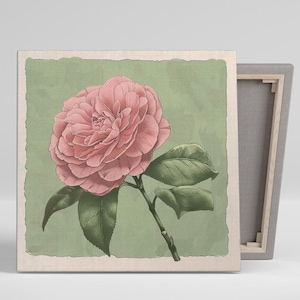 Rose Wall Art, Canvas or Poster, Floral Vintage Decor, Shabby Chic Romantic Traditional, Bedroom Living Room Dining Room Nursery, Rose Decor