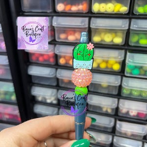Kralenpen met cactus