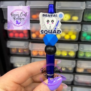 Bolígrafo con cuentas Dental Squad, regalo para dentista