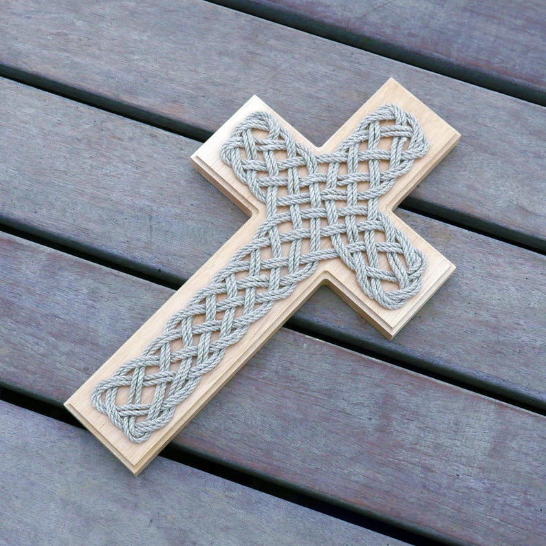 Rope Cross Wall Hanging- Rope Decor - Etsy