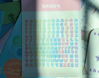 Sticker Sheet - Aesthetic Stickers - Cute Stickers - Label Stickers - Waterproof Stickers - Kiss Cut Stickers - Journaling Stickers