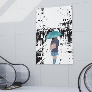Rainy Night Digital Art Print, Print from Download, Multiple Sizes