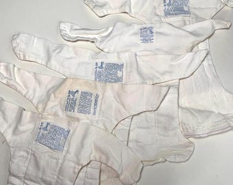 Vintage 1940s Cloth Diaper Set: Dexter Prefold, Reusable Cotton Gauze