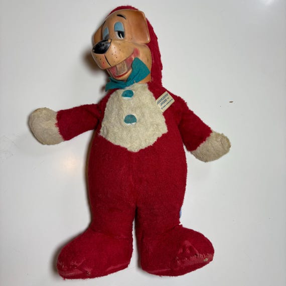 Vintage Huckleberry Hound Plush: 1950s Knickerbocker Cartoon Dog