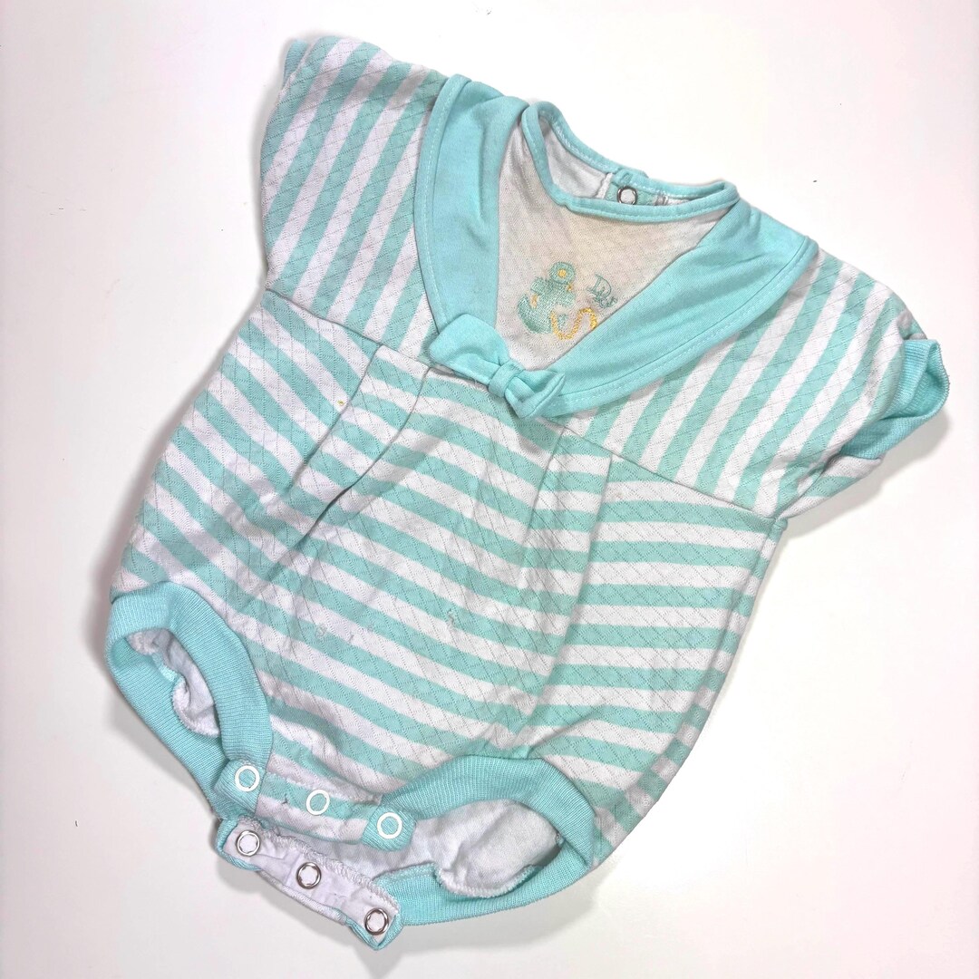 Vintage Baby Dior Onesie: 80s Striped Bodysuit, 6 Months - Etsy