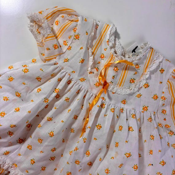 jc penney dress vintage 70s girls lace, ruffle and Vintage JC Penney Baby Dress: