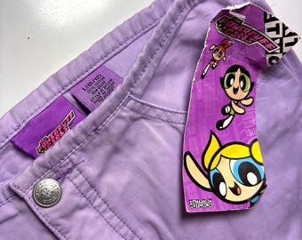 Vintage 90s Powerpuff Girls Pants: Y2K Ombre Flare Leg (Girls Size 10/12)