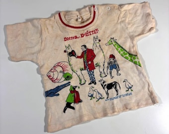vtg 1967 RARE DR DoLITTLE SHIRT : vintage kids size 4 Movie cartoon zoo animal llama t shirt