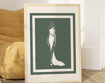 High Fashion Poster: Uptown Girl Illustration (Digital Download)