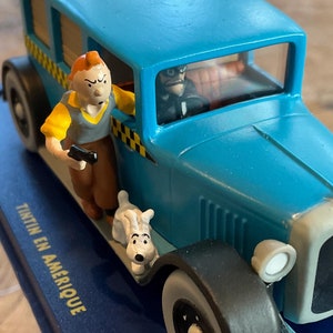 Tintin Tintin vintage Taxi Checker | with certificate of authenticity Hergé | Snowy terrier | Tintin in America | vintage 2005 | Milou | gun
