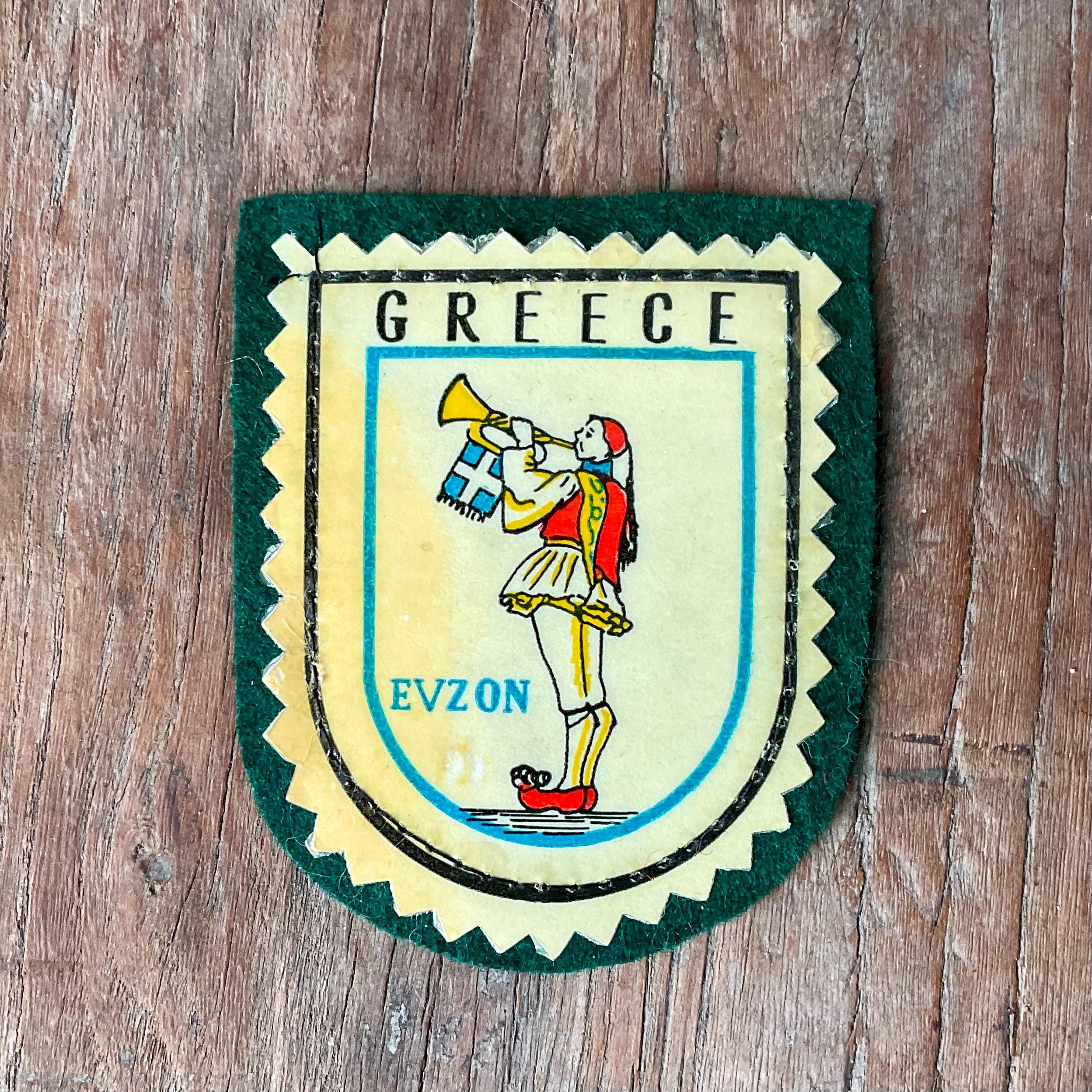 Greek Patch Vintage Evzone Greece Patch 1970s – Greek Soldier Evzones Badge ...