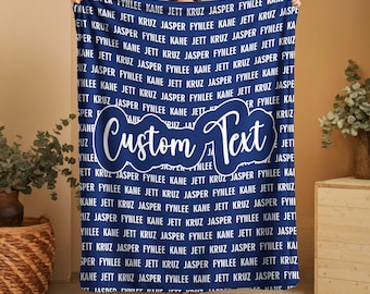 Personalized Name Blanket, Baby Girl Gift Blanket, Baby Blanket, Kids Blanket, Christmas Gift, Custom Text Blanket Throw, Retirement Gift