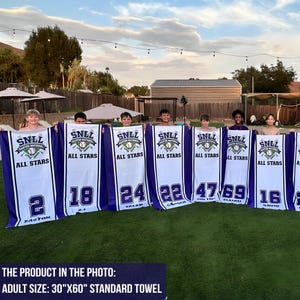 Custom  Team Beach Towel, Personalized Towel, World Series Softball Beach Towel, Sport Towel School Team Logo Towel, Cooperstown Gift